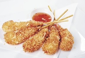 Coconut shrimps with Dragon sauce