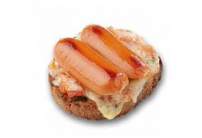 Wurst with cheese and tomatoes